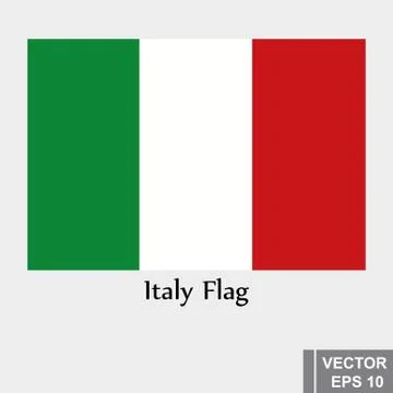 Vector flag of Italy. Icon isolated on white background. Stockillustratie