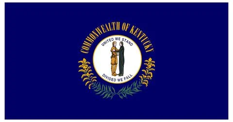 Vector Flag of Kentucky, USA, Isolated on Transparent Background Stock Illustration