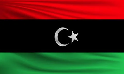 Vector flag of Libya 스톡 일러스트