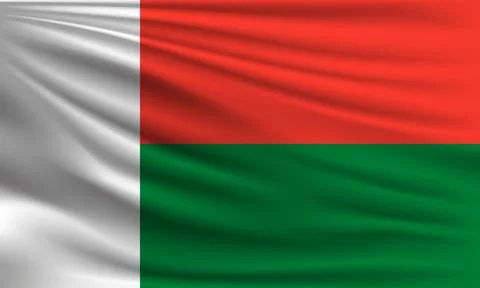 Vector flag of Madagascar Illustrazione stock