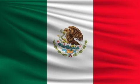 Vector flag of Mexico Stock Illustration