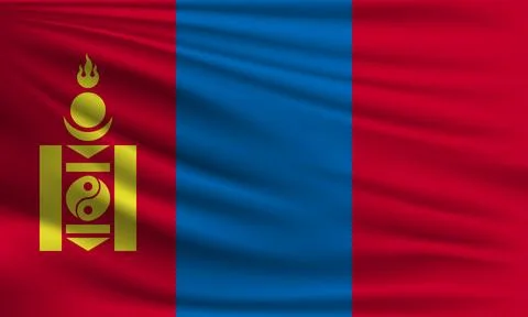 Vector flag of Mongolia Stock Illustration