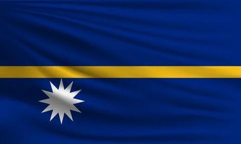 Vector flag of Nauru Stock Illustration