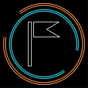 Vector flag pointer illustration Stock Illustration