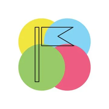 Vector flag pointer illustration Stock-Illustration