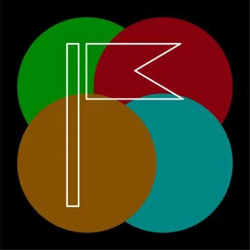 Vector flag pointer illustration Stock Illustration