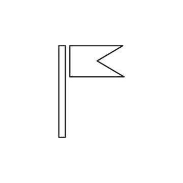 Vector flag pointer illustration Stock Illustration