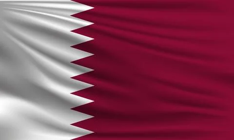 Vector flag of Qatar Stock Illustration