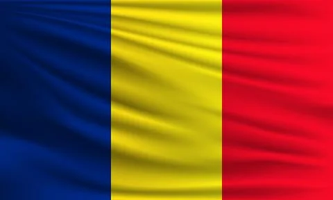 Vector flag of Romania Illustrazione stock