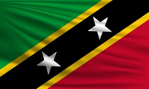 Vector flag of Saint Kitts and Nevis Stock-Illustration