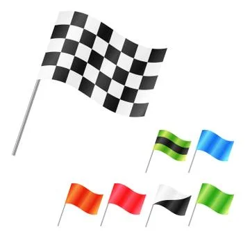 Vector flag set Stock Illustration