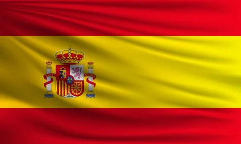 Vector flag of Spain Stock Illustration