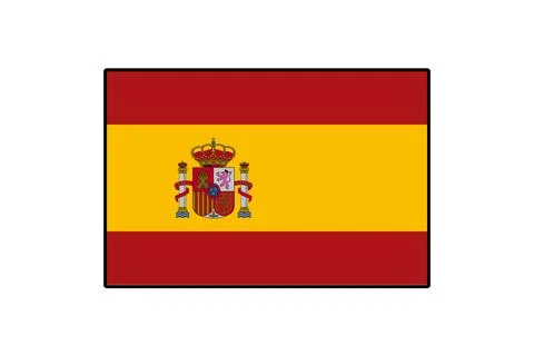 Vector flag of Spain Stock Illustration