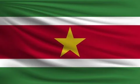 Vector flag of Suriname Illustrazione stock