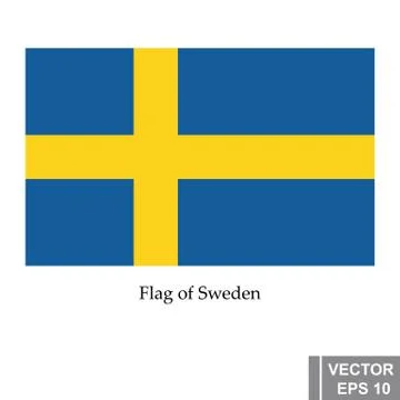 Vector flag of Sweden isolated on white background. The icon. イラスト素材