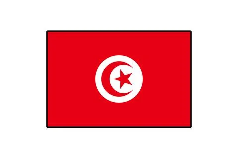 Vector flag of Tunisia Stock Illustration