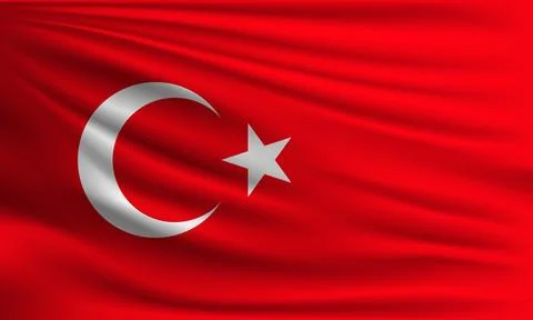 Vector flag of Turkey Illustrazione stock