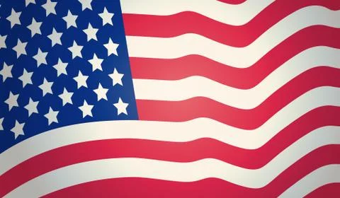 Vector flag of USA. Иллюстрация