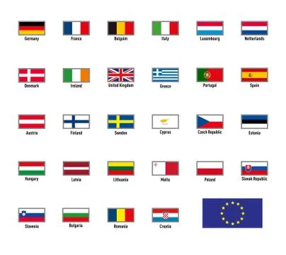 Vector flags of The European Union Stock Illustration