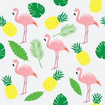 Vector Flamingo Bird Stock Illustration