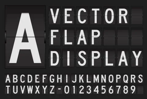 Vector flap display Stock Illustration