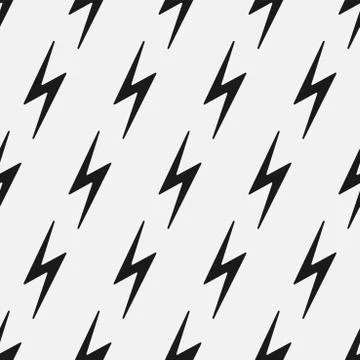 Vector flash seamless pattern. Cartoon black and white design. Artistic endless 库存插图