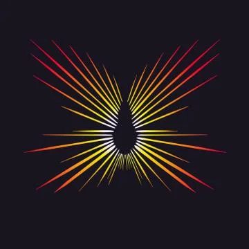 Vector flash of a star, explosion, or sun Stock Illustration