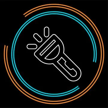 Vector flashlight icon - vector spotlight icon Stock Illustration