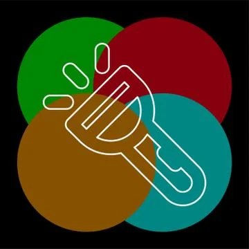 Vector flashlight icon - vector spotlight icon Stock Illustration