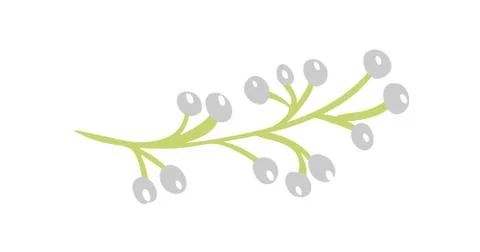 Vector flat abstract green plants flower herbs icon. Meadow garden spring easter 스톡 일러스트