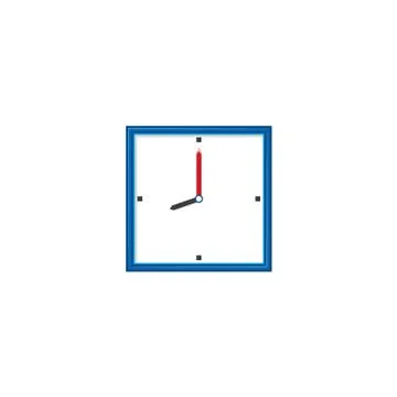 Vector flat analog wall clock icon Stock Illustration