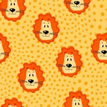 Vector flat animals colorful illustration for kids. Seamless pattern with cute Illustrazione stock