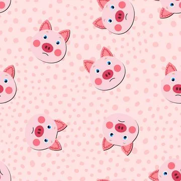 Vector flat animals colorful illustration for kids. Seamless pattern with cute Stock Illustration