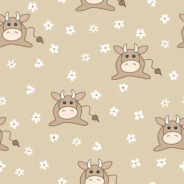 Vector flat animals colorful illustration for kids. Seamless pattern with cute Illustrazione stock