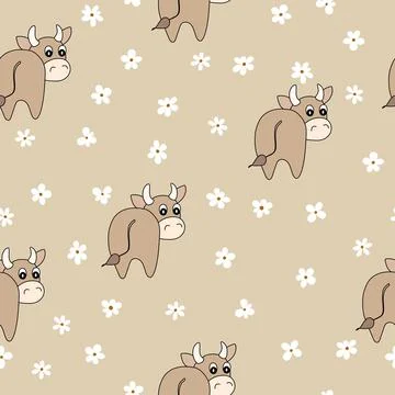 Vector flat animals colorful illustration for kids. Seamless pattern with cute Illustrazione stock
