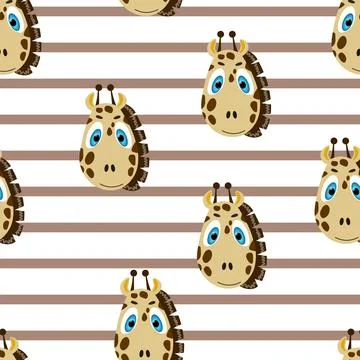 Vector flat animals colorful illustration for kids. Seamless pattern with cute 스톡 일러스트