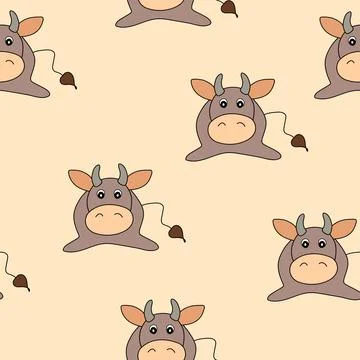 Vector flat animals colorful illustration for kids. Seamless pattern with cute Illustrazione stock