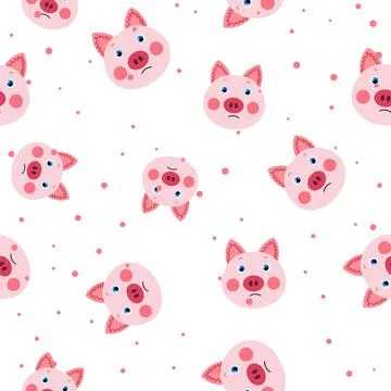 Vector flat animals colorful illustration for kids. Seamless pattern with cute Illustrazione stock