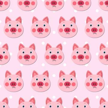 Vector flat animals colorful illustration for kids. Seamless pattern with cute Illustrazione stock