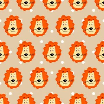 Vector flat animals colorful illustration for kids. Seamless pattern with cute Illustrazione stock