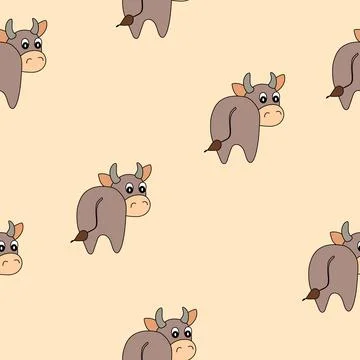 Vector flat animals colorful illustration for kids. Seamless pattern with cute Illustrazione stock