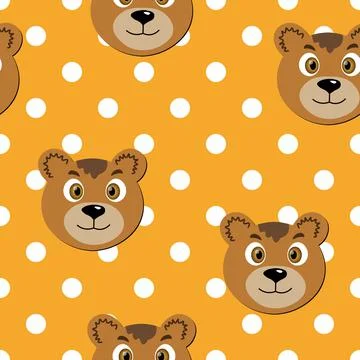 Vector flat animals colorful illustration for kids. Seamless pattern with cute Illustrazione stock