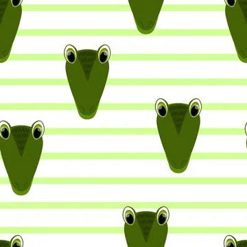 Vector flat animals colorful illustration for kids. Seamless pattern with cute Stock Illustration