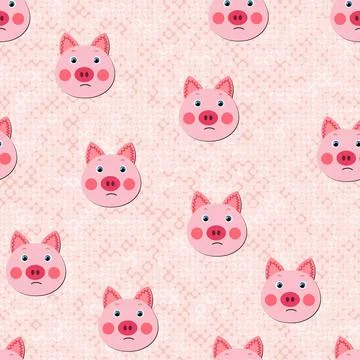 Vector flat animals colorful illustration for kids. Seamless pattern with cute 스톡 일러스트