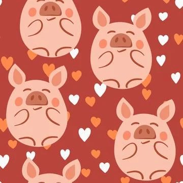 Vector flat animals colorful illustration for kids. Seamless pattern with cute Illustrazione stock