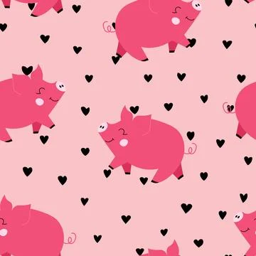 Vector flat animals colorful illustration for kids. Seamless pattern with cute Stock Illustration