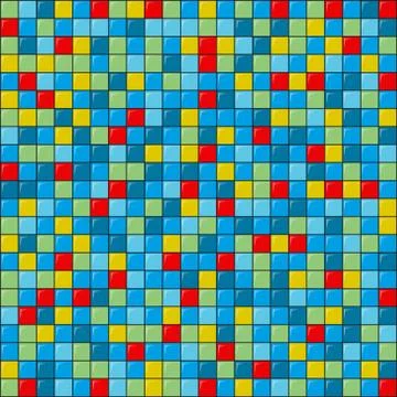 Vector flat art geometric pattern of colored squares with glare Stock Illustration