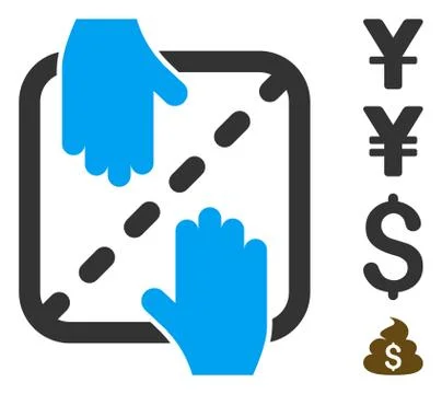 Vector Flat Authorized Shares Icon with Bonus Icons Stock Illustration
