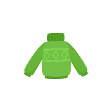 Vector flat baby kid knitted pullover Ilustración de archivo