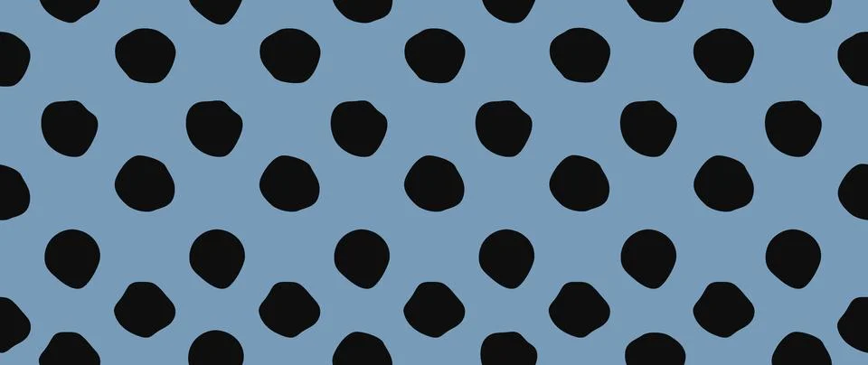 Vector flat background. Illustration on a blue background. A small black pea Stock Illustration